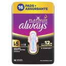 Σερβιέτες Always Platinum Secure Night Extra (Μέγεθος 5) 16 τεμάχια