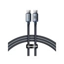 Baseus Crystal Shine Braided Cable USB-C male - USB-C male Μαύρο 1.2m